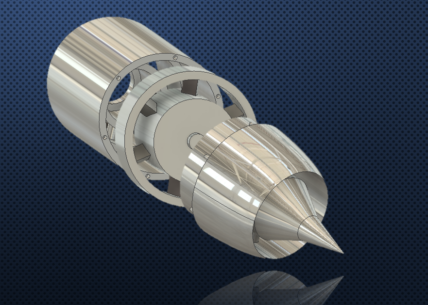 Wedge engine CAD drawing